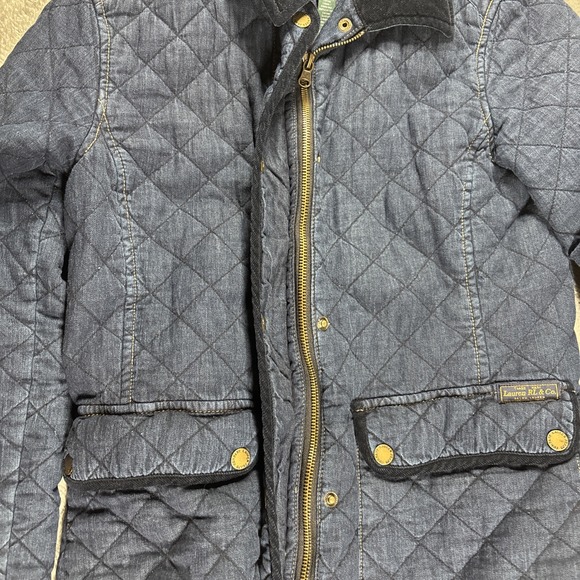 Vintage Ralph Lauren Quilted L Lauren Jeans Denim Blue Jacket Women's Sz Small - Picture 8 of 13
